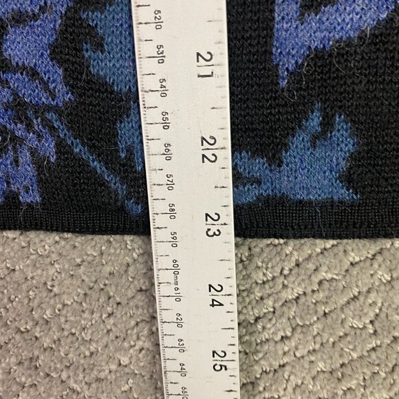 Peruvian Link Alpaca Sweater Women's Medium Blue Black Full Zip Cardigan Peru - Picture 10 of 13